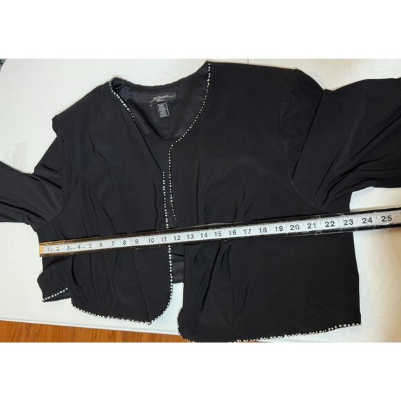 R&M Richards 22W Black Beaded 2-Piece Dress & Jacket • Plus Size Formal - Picture 12 of 12